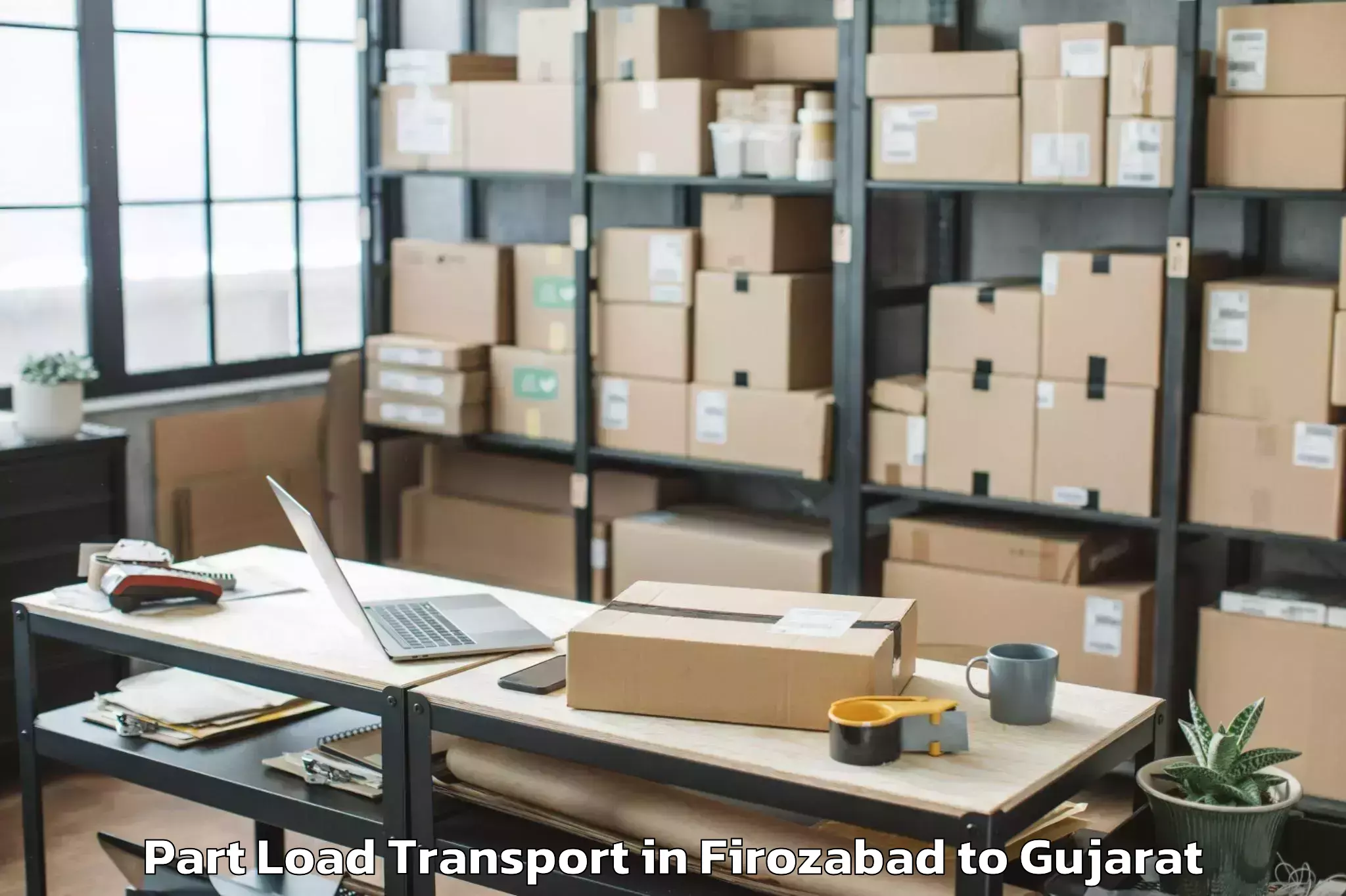 Efficient Firozabad to Madhav Kampo Part Load Transport